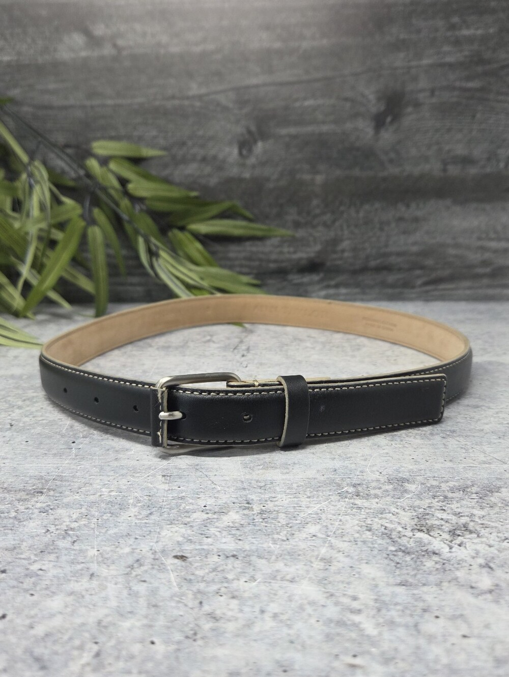 Ann Taylor Black Genuine Leather Belt Size Small